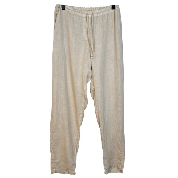 CP Shades Hampton Tapered Pants Linen Dune Natural Neutral Cropped Medium - Picture 5 of 11